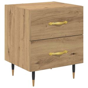 vidaXL Nachtkastje Artisan Eiken 40 x 35 x 47,5 cm Bewerkt hout