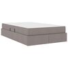 vidaXL Opbergbed met matras met matras Taupe 120 x 190 cm Polyester