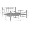 vidaXL Bedframe metaal grijs 180x200 cm