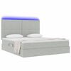 vidaXL Opbergbed met LED met matras Lichtgrijs 180 x 200 cm Fluweel