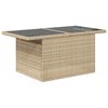 vidaXL 7-delige Loungeset met kussens poly rattan beige