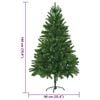 vidaXL Kerstboom met 300 LED met standaard Groen 180 cm PE