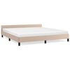 vidaXL Bedframe met hoofdeinde zonder matras Cappuccino 180x200 cm