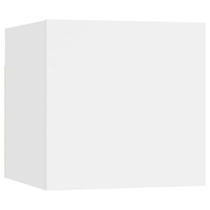 vidaXL Nachtkastje 30,5x30x30 cm spaanplaat wit