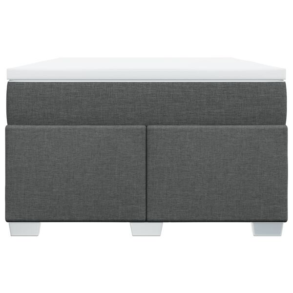 vidaXL Boxspring met matras stof donkergrijs 120x200 cm