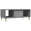 vidaXL Salontafel 90x50x36,5 cm bewerkt hout grijs sonoma