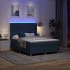 vidaXL Boxspringbed met matras met hoofdeinde Blauw 140 x 200 cm Stof