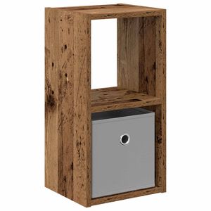vidaXL Nachtkastje met lade Oudhout 25,5 x 22 x 49,5 cm Bewerkt hout