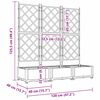 vidaXL Tuin Bloempot 3 pcs Grijs 120 x 40 x 125,5 cm Staal