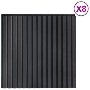 vidaXL Akoestische wandpanelen 8 st latten 60,5x60 cm eikenfineer
