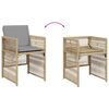 vidaXL 11-delige Tuinset met kussens poly rattan gemengd beige
