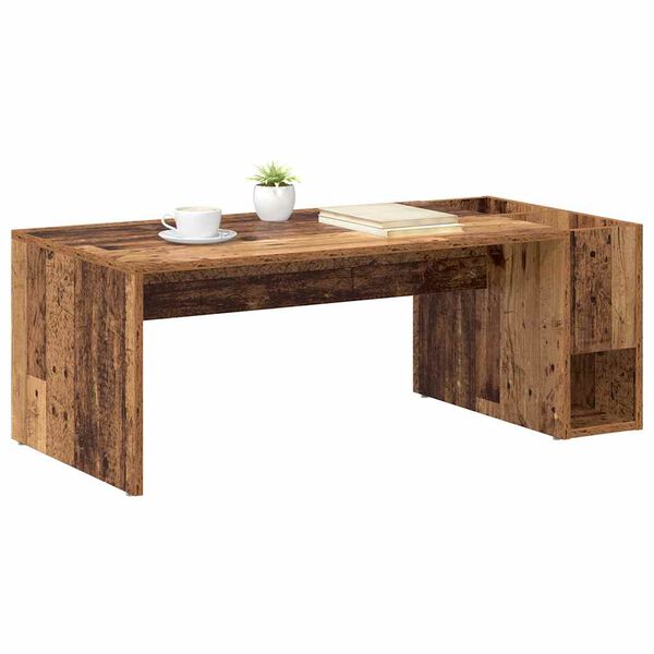 vidaXL Salontafel Oudhout 101,5 x 50 x 37 cm Bewerkt hout