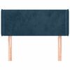 vidaXL Hoofdbord met randen 103x16x78/88 cm fluweel donkerblauw