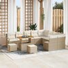 vidaXL Tuin Sofa Set met kussen met opslag 12 pcs Beige en Cr&egrave;me