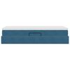 vidaXL Opbergbed met matras Donkerblauw 100 x 200 cm Fluweel