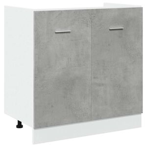 vidaXL Wastafelonderkast Lyon 80x46x81,5 cm bewerkt hout betongrijs
