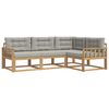 vidaXL Buiten bankenset 3 st Wit en Lichtgrijs Polyester