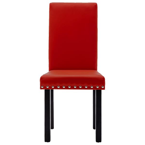 vidaXL Eetkamerstoelen 2 st PVC wijnrood