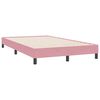 vidaXL Boxspring met matras en LED fluweel roze 120x220 cm