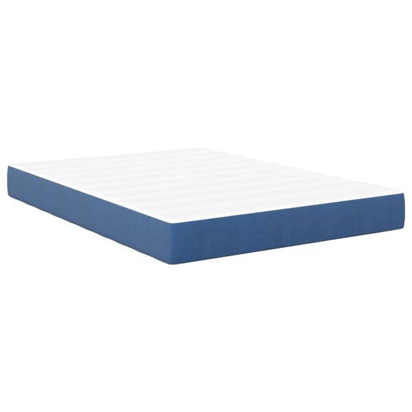 vidaXL Bedmatras met matras Blauw 140 x 190 cm Stof