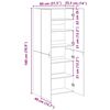 vidaXL Schoenenkast 80x35,5x180 cm bewerkt hout artisanaal eikenkleur