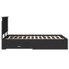 vidaXL Bedframe met hoofdeinde Zwart 120 x 190 cm Bewerkt hout