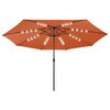 vidaXL Parasol met LED-verlichting 400 cm terracottakleurig