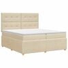 vidaXL Boxspringbed met matras Cr&egrave;mekleurig 140 x 200 cm Stof