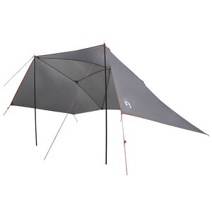 vidaXL Autotent 308 x 215 x 220 cm Grijs en Oranje Polyester en staal