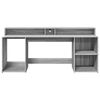 vidaXL Bureau met LED-verlichting 200x55x91 cm hout grijs sonoma eiken