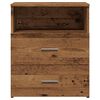 vidaXL Nachtkastjes 2 st 50x32x60 cm bewerkt hout oud houtkleurig