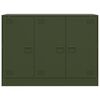 vidaXL Dressoir 99x39x73 cm staal olijfgroen