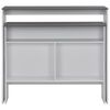 vidaXL Bartafel met 2 tafelbladen 130x40x120 cm wit en grijs