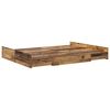 vidaXL Opbergbedframe met lade Oud Hout 140 x 190 cm Bewerkt hout