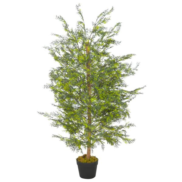 vidaXL Kunstplant met pot cipresboom 120 cm groen