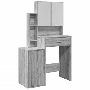 vidaXL Kaptafel met kastje 80x35x132 cm grijs sonoma eikenkleurig