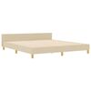 vidaXL Bedframe met hoofdeinde Cr&egrave;me 180 x 200 cm Stof