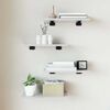 vidaXL Wandschappen 4 st 40x20x1,5 cm bewerkt hout hoogglans wit