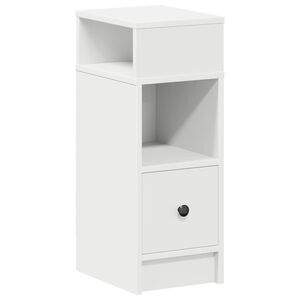 vidaXL Nachtkastje met lade 25x31x66 cm wit