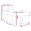 vidaXL Boxspring met matras stof donkergrijs 80x200 cm