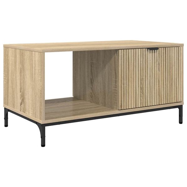 vidaXL Salontafel met lade Sonoma Eiken 90 x 49 x 46 cm Bewerkt hout