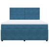 vidaXL Boxspring met matras fluweel blauw 180x200 cm