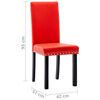 vidaXL Eetkamerstoelen 4 st PVC rood