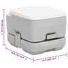 vidaXL Campingtoilet en watertankset draagbaar