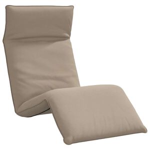 vidaXL Ligstoel inklapbaar 175x54x8,5 cm oxford stof taupe