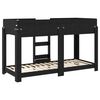 vidaXL Bunk Bed voor Kinderen Zwart Eiken 75 x 190 cm Bewerkt hout