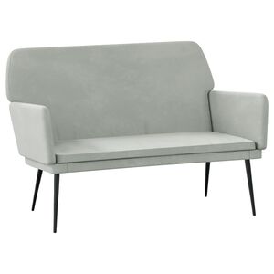 vidaXL Bankje 108x79x79 cm fluweel lichtgrijs