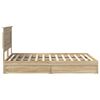 vidaXL Opslag bed met lade Sonoma Eiken 140 x 190 cm Bewerkt hout
