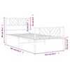 vidaXL Bedframe met hoofd- en voeteneinde metaal zwart 107x203 cm
