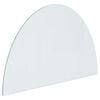 vidaXL Vuurplaats Glazen Plaat Doorzichtig 800 x 500 mm Glas